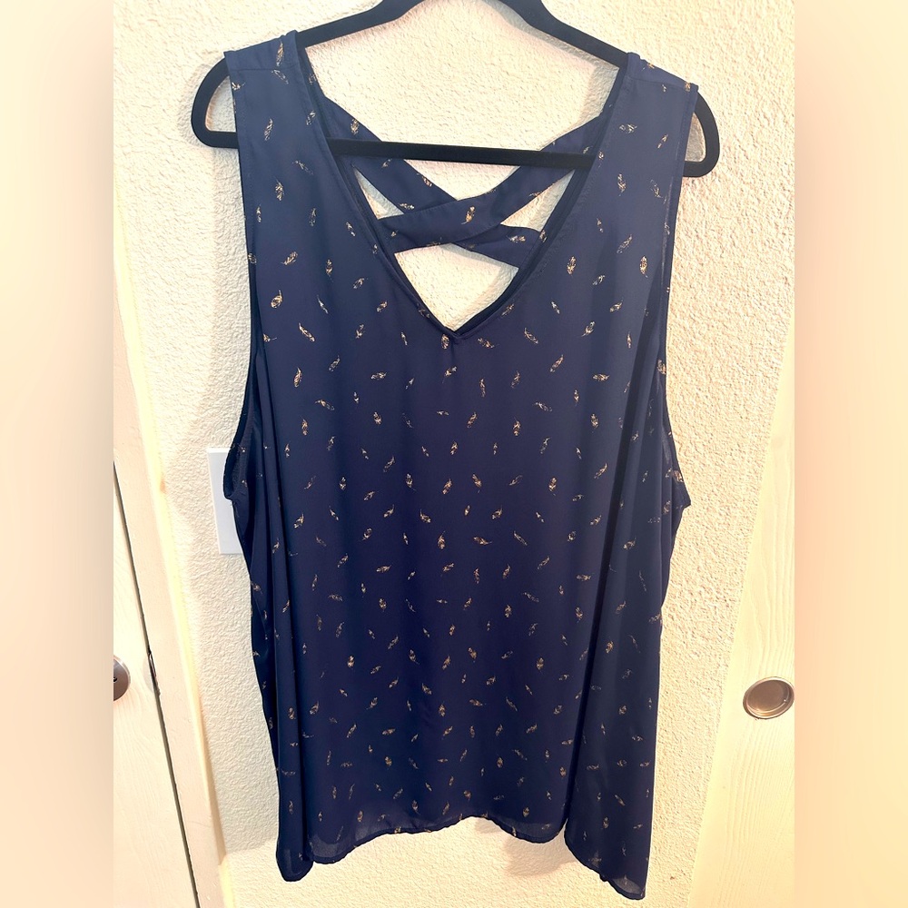 Torrid Blue Backless Tank Top Size 5